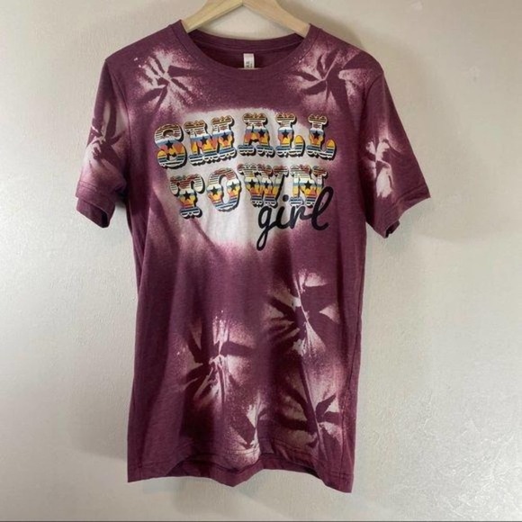 Small Town Girl Handmade Reverse Tie Dye Tee M - Picture 3 of 4